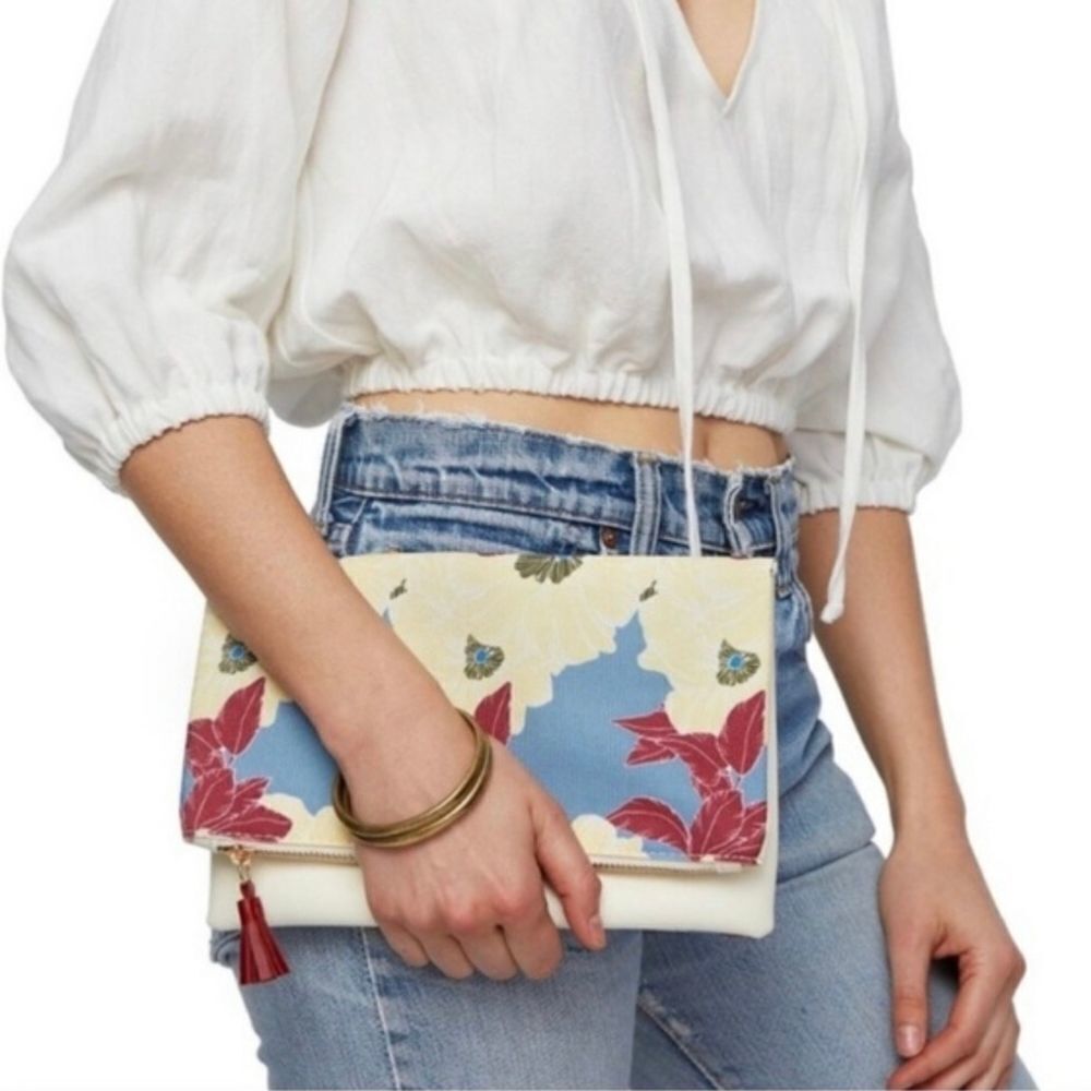 Rachel Pally Bloom clutch purse floral zippered